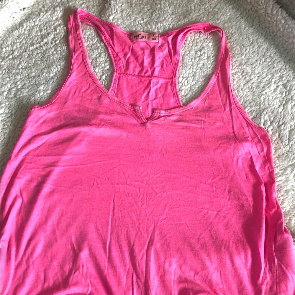 Pink sleeveless top